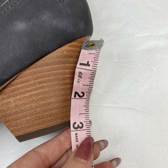 FRYE Rory Bootie Shootie Ankle Zip Almond Toe Nubuck Leather Gray Sz 9.5 Western - Picture 9 of 10